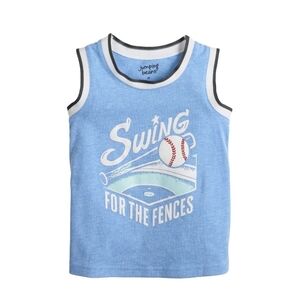 🌻 NWT Jumping Beans Boys "Swing for the Fences" Baseball Tank Top - Size 6